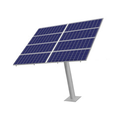 Solar panel cell isolated on layered png format background.