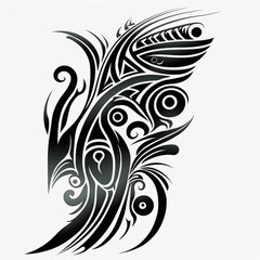 tribal pattern tattoo vector art design,tattoo tribal, sketch art design isolated on white background