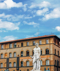 Fototapeta na wymiar Fountain of Neptune, Florence, Italy