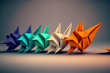 The concept of and leadership in business can be improved by innovation and evolution with paper origami, leading to success transformation and Transform to succeed. Generative AI