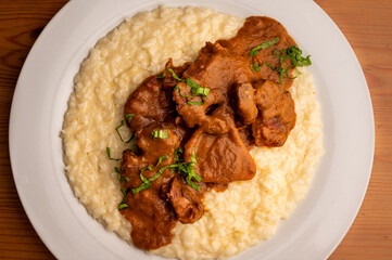 stew with risotto 