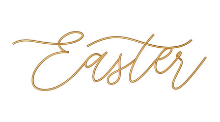 easter lettering gold