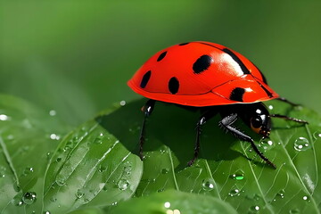 Ladybug on a leaf