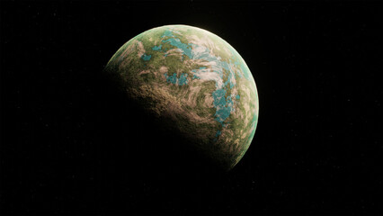 Planet, space, 3d illustration, 3d rendering
