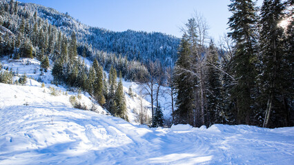 Snow filled Mountains