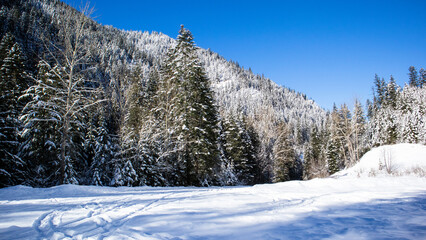 Snow filled Mountains