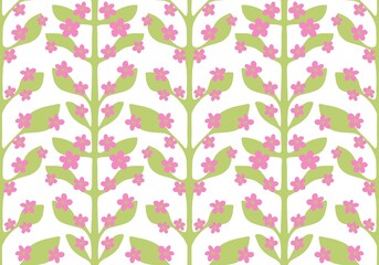 Floral seamless flower pattern for fabrics and textiles and packaging and gifts and cards and linens and kids