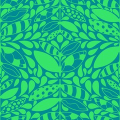 Simple floral seamless leaves pattern for fabrics and wrapping paper and gifts and kids