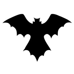 black and white of bat shape