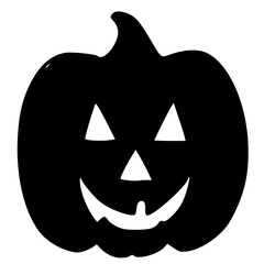 black and white of pumpkin cartoon