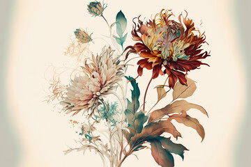 Marigold Flowers, Illustration, Generative AI