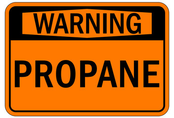 Fototapeta premium Propane warning chemical sign and labels