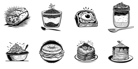 Breakfast illustrations