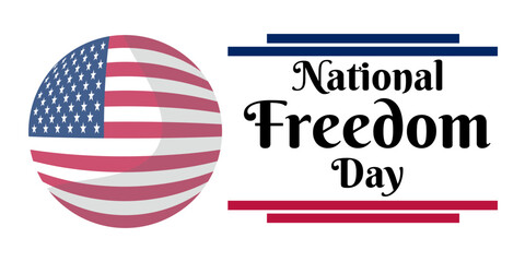 National Freedom Day, idea for a horizontal design for an event
