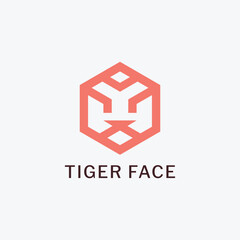 Tiger face logo, Cat face, angry cat, animal face