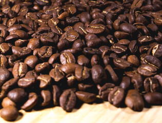 roasted coffee beans, coffee front view photography