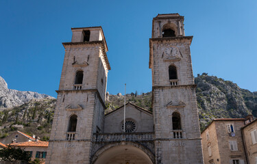 Fototapeta na wymiar The Cathedral of Saint Tryphon in Kotor, Montenegro