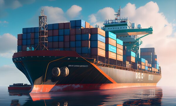 Bateau cargo porte-conteneurs