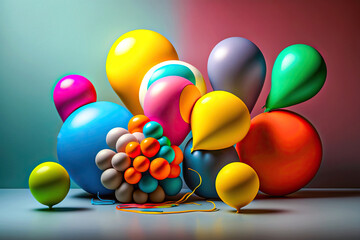Fototapeta na wymiar Kinderballons, ki generated
