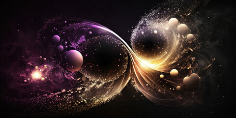 purple blurred bokeh background illustration, generative ai