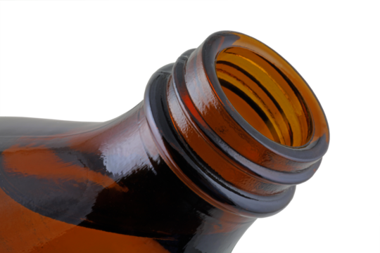 close up tilting bottle	