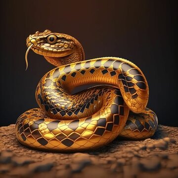 luxury snake king cobra illustration
