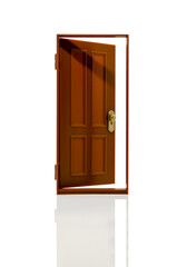 半開きのミニチュアのドア