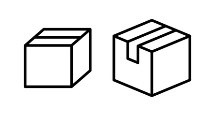 Box icon vector illustration. box sign and symbol, parcel, package