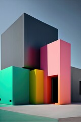 interior desing, colorful empty room