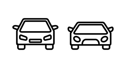 Car icon vector illustration. car sign and symbol. small sedan