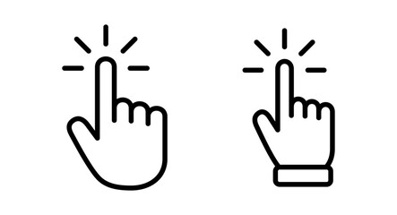 Hand cursor icon vector illustration. cursor sign and symbol. hand cursor icon clik