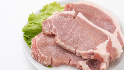 生の豚ロース肉