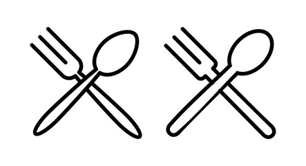 spoon and fork icon vector illustration. spoon, fork and knife icon vector. restaurant sign and symbol