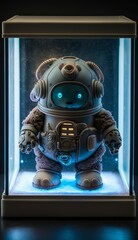 Kid's Cute Robot Toy Inside Display Case Packaging