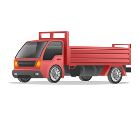 Flat isometric concept 3d illustration heavy lifting truck