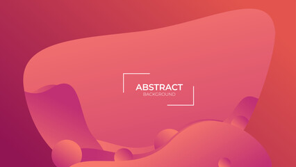 Fototapeta premium Abstract fluid gradient background. Gradient colors, flowing shapes, fluid forms, circles, wavy lines. Usable for presentations, banners, landing pages, postcards, brochures, covers. Coral and purple