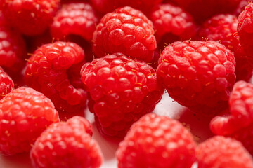 Ripe red Raspberries 