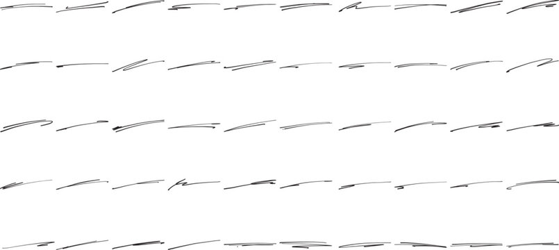 Thin Underlines Pen Swashes