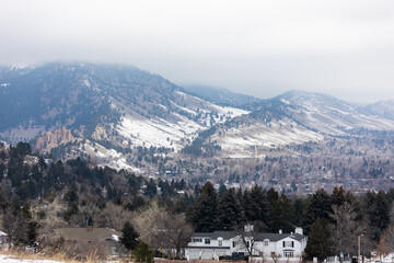 Fototapeta na wymiar View of Downtown Boulder From Chautauqua Park