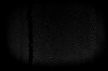 Black wet background, Raindrops for overlaying on window. Royalty high-quality free stock photo...