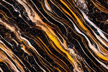 Obraz na płótnie Canvas Black white marble texture background with golden veins on surface. architecture decorative slab marble granite. black travertino natural marble texture for ceramic wall tile.