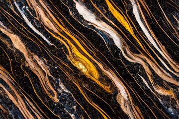 Black white marble texture background with golden veins on surface. architecture decorative slab marble granite. black travertino natural marble texture for ceramic wall tile.
