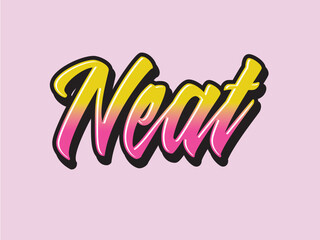 neat wordmark logo from cleaning collection. Thin linear neat, business, technology outline icon isolated on white background. Line vector neat sign, symbol for web and mobile