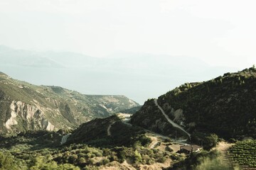 mountain landscape with clouds