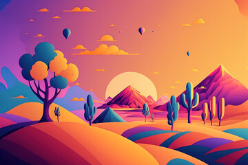 Naklejka premium Colorful backdrop gradient with a minimalist aesthetic. Generative AI