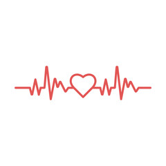 Medical heartbeat line on a white background EPS Vector