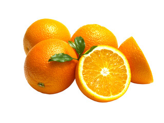 Oranges fruit isolated