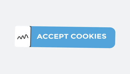 Accept cookies button web banner templates. Vector Illustration
