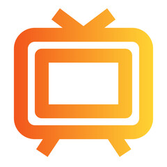 Television gradient icon