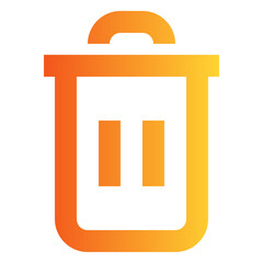 Trash gradient icon